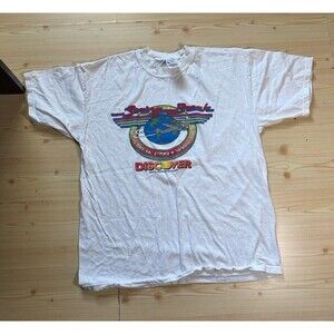 Vintage 1999 Spring Break Discover Card Shirt Size XL White